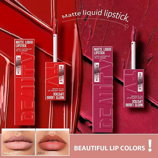 Lip Gloss, Lip Stain Finish Long Lasting Water Resistant, Lipgloss Perfect for Daily Wear & All Ages, Lipstick Vegan Ultra Smooth Formula, Matte Lip Gloss #plum