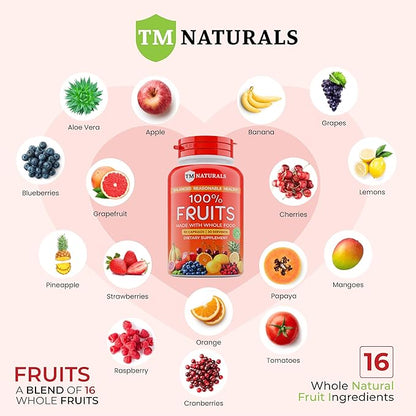 Fruit and Veggies Supplement - Super Greens Men's and Women's Multivitamin -Fruit and Vegetables Capsules - Boost High Protein & Energy - 360 Capsules - Pack of 4 with Two Free Pill Box