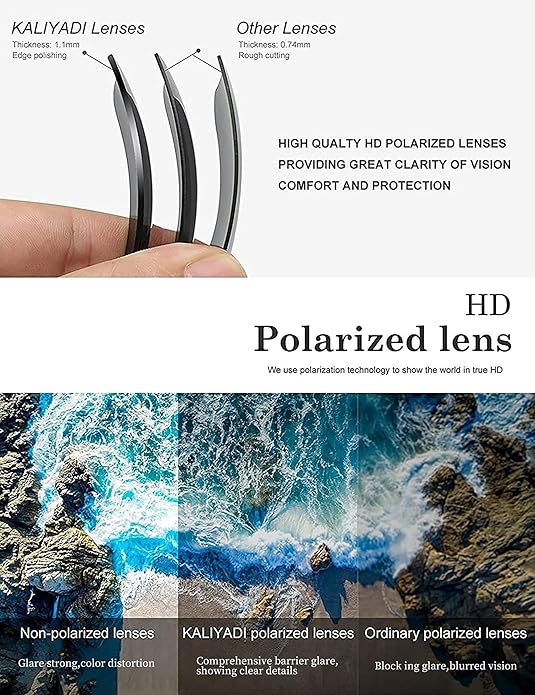 KALIYADI Polarized Sunglasses for Men and Women Matte Finish Sun glasses Color Mirror Lens UV Blocking (3 Pack)