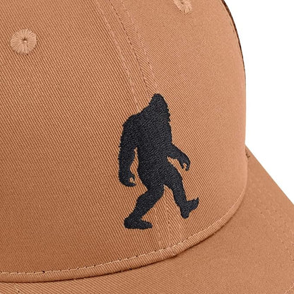 Mesh Bigfoot Hat Leather Cap for Men- Great Snapback Closure Sasquatch Hat for Hunting & Hiking