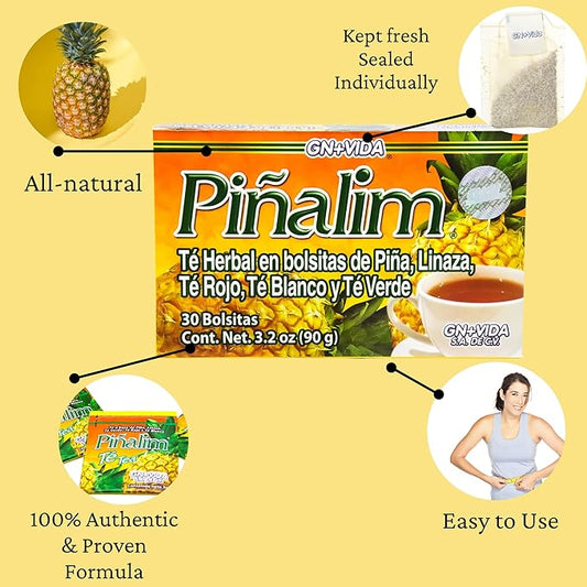 3 Boxes Te Pinalim Tea GN+Vida Tea Diet 90 Day Supply