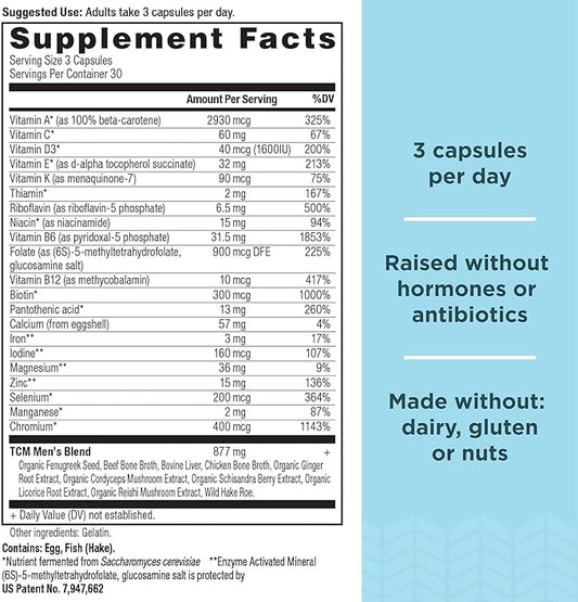 Ancient Nutrition Multivitamin for Men, Multi Men's, Vitamin D, C, E, B12, Zinc, Magnesium, Supports Healthy Immune System and Bone Health, 90 Ct