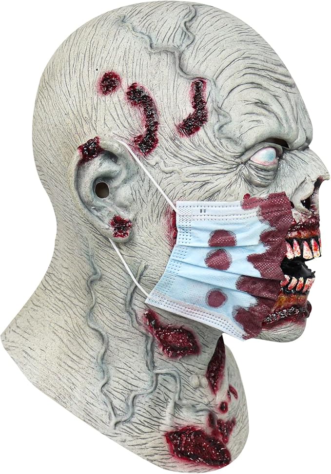 Zombie Mask Scary Halloween Cosplay Prop Haunted House Horror Monster Creepy Masquerade Party Accessories