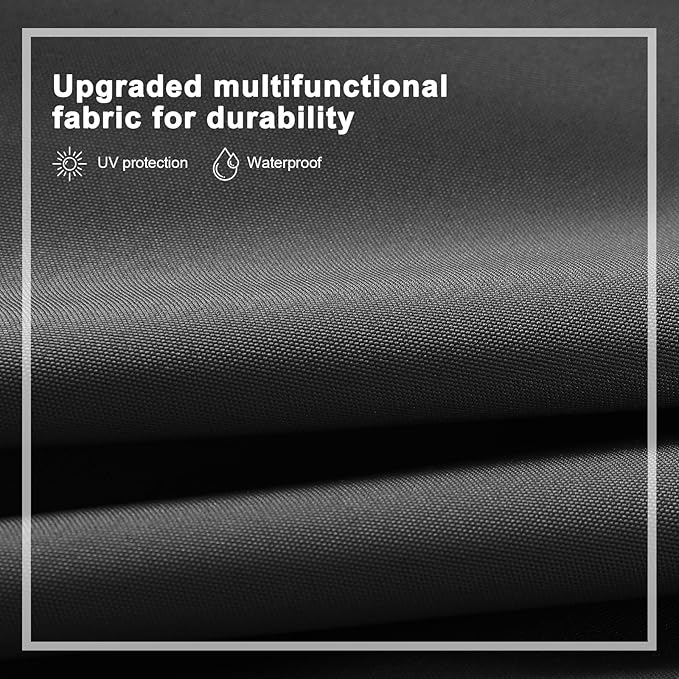 ABCCANOPY Solar Led Patio Umbrellas 3-Tiers 11FT (Dark Gray)