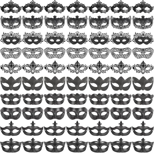 yeload Masquerade Masks 100 Bulk Vintage Masks of Masquerade Party, Venetian, Mardi Gras, Halloween, Masks for Women, Men