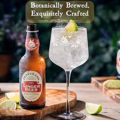 Fentimans Sparkling Ginger Beer - Ginger Ale, Ginger Beer Non Alcoholic, Craft Soda with Herbal Extracts & Natural Ingredients, Botanically Brewed - 9.3 Fl Oz (Pack of 12)