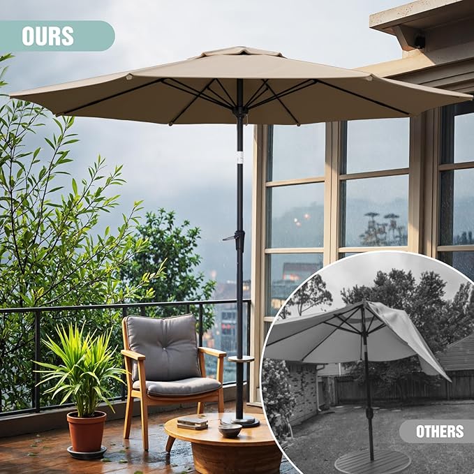 Patio Umbrellas, Pool Umbrella, Outdoor Umbrella with Push Button Tilt/Crank, Deck Umbrellas, Market Umbrela Table for Backyard, Deck, Garden, Pool