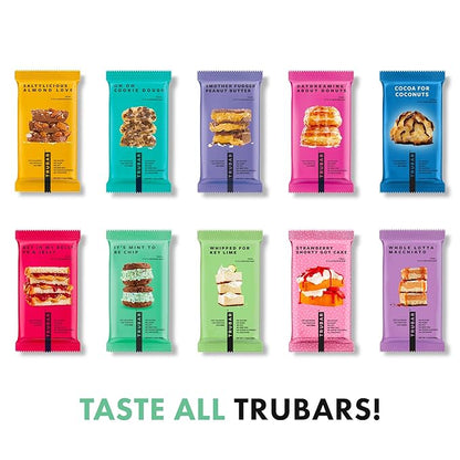TRUBAR Vegan Protein Bar, It’s Mint to Be Chip, Gluten Free, Plant Based High Fiber, Dairy Free, Low Fat, No Sugar Alcohols, 12G Lean Protein, 13G Fiber, Healthy Snack Bars, 12 CT