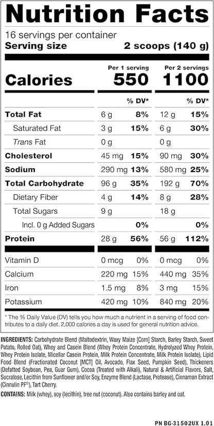 Mutant Mass | Weight Mass Gainer Protein Powder - high Calorie Protein Powder for Mass gain - Triple Chocolate - 5 Pound
