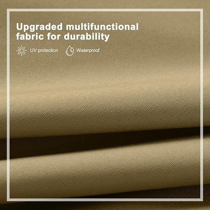ABCCANOPY Solar Led Patio Umbrellas 3-Tiers 11FT (Khaki)