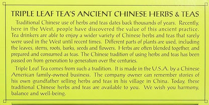 Triple Leaf Tea, Decaf Green Tea with Ginseng, 20 Tea Bags (Pack of 6)
