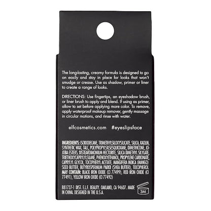 e.l.f. No Budge Cream Eyeshadow, 3-in-1 Eyeshadow, Primer & Liner With Crease-Resistant Color & Stay-Put Power, Vegan & Cruelty-Free, Plateau, 81737