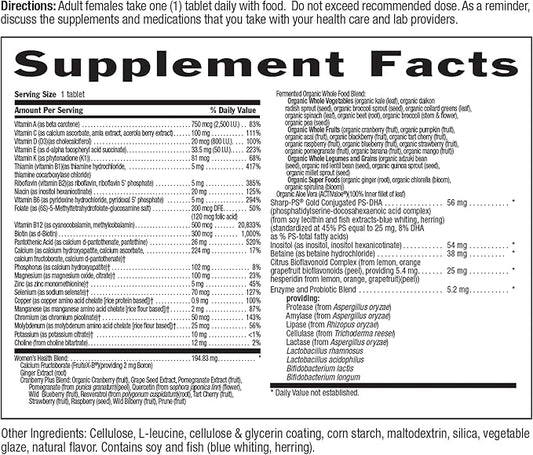 Country Life CORE Daily-1 for Women 50+ Multivitamin - Formulated for Women Over 50, Complete Daily Nutrition with Women's Health Blend, Coenzymated B Vitamins, Probiotics, and Digestive Enzymes