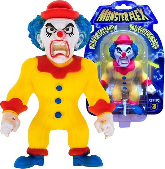 Monster Flex Stretchy Toys - 14 Unique Spooky Stretch Monsters - Kids Birthday Gift Party Favors, Sensory Fidget Stress Toys - Series 3 (Clown)