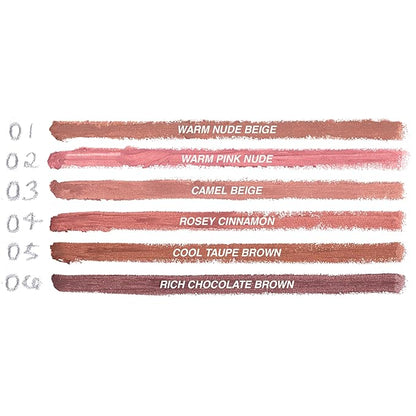 Freck Beauty MAKEOUT CLUB Nude Muse Lip Liner, Non Drying, Smooth Highly Pigmented Retractable Liner, Infused with Jojoba and Hyaluronic Acid (Cool Taupe Brown, Normal)