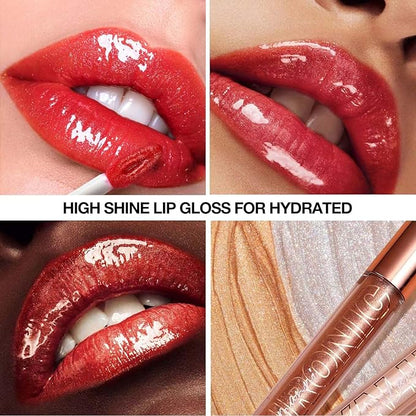Purple Lip Gloss Lip Plumper Gloss Tinted Glitter Lipgloss Lip Oil Teens Moisturizing Lipstick Lip Balm High Shine And Vegan Plumping Lip Gloss For Women Girls Long-Lasting Dry Lip Care(07#)