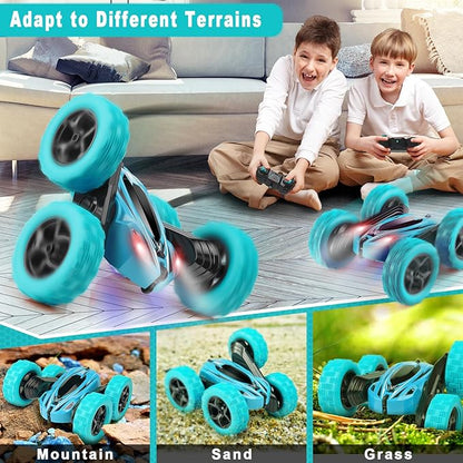 Remote Control Car, RC Cars Toys, 2.4GHz 4WD Fast RC Car Kids Toys Double Sided 360° Rotating Monster Truck Toys for Girls RC Truck Toy Cars for Boys