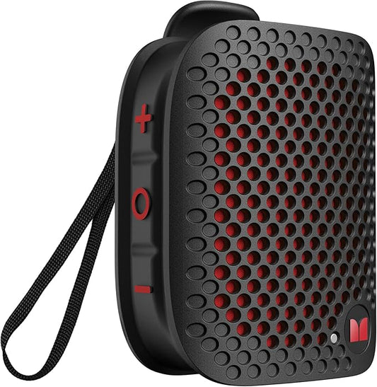 Monster Blaster Micro Bluetooth Speaker, Clip on Wireless Wearable Speaker for Hands-Free Calls and Music, Small Portable Speakers for Workout, Cycling, Running, IPX7 Waterproof (Non-Magnetic), Black