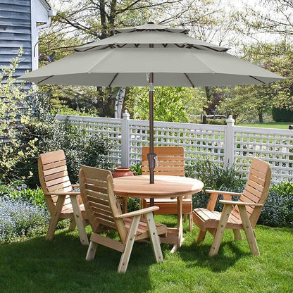 ABCCANOPY 9FT 3 Tiers Patio Umbrella (Gray)
