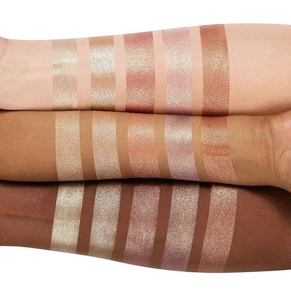2 Packs Highlighter Powder Palette, 5 Colors Makeup