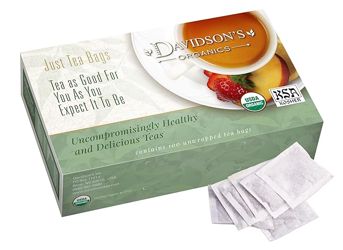 Davidson's Organics, Tulsi Ginger Lemon, 100-count Unwrapped Tea Bags