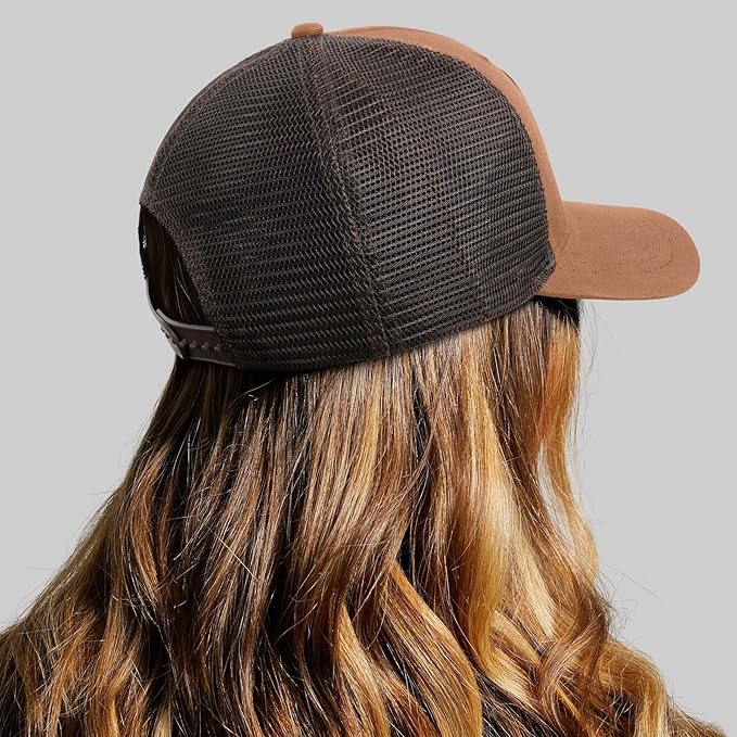 Mesh Bigfoot Hat Leather Cap for Men- Great Snapback Closure Sasquatch Hat for Hunting & Hiking