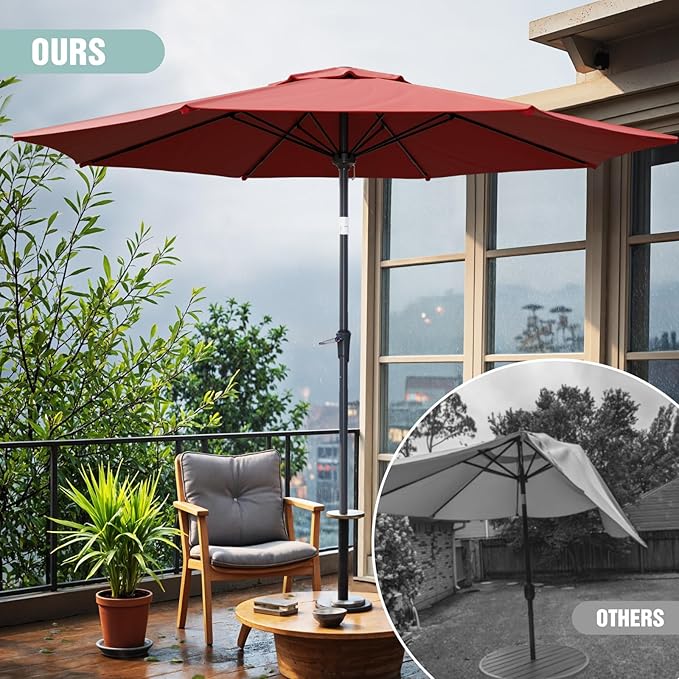 Patio Umbrellas, Pool Umbrella, Outdoor Umbrella with Push Button Tilt/Crank, Deck Umbrellas, Market Umbrela Table for Backyard, Deck, Garden, Pool
