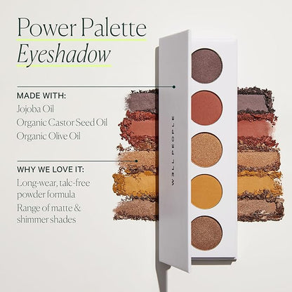 Well People Power Palette Eyeshadow, Five Long-wear, Hyper-pigmented