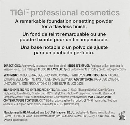 TIGI Cosmetics Powder Foundation, Pure, 0.37 Ounce