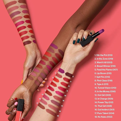 REVLON Lipstick, ColorStay Suede Ink, Built-in Primer, Infused with Vitamin E, Waterproof, Smudge-proof, Matte Color, 004 Pure Talent, 0.09 oz.
