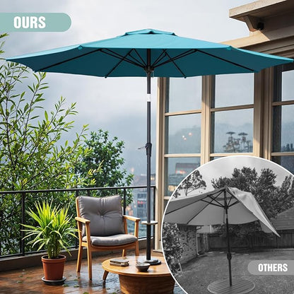 Patio Umbrellas, Pool Umbrella, Outdoor Umbrella with Push Button Tilt/Crank, Deck Umbrellas, Market Umbrela Table for Backyard, Deck, Garden, Pool