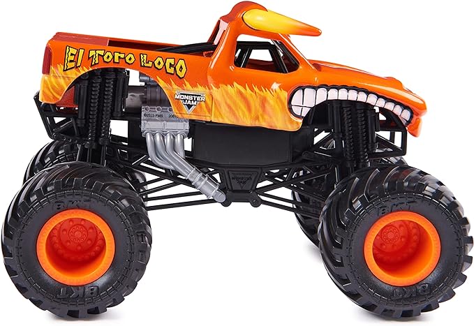 Monster Jam, Official El Toro Loco Monster Truck, Collector Die-Cast Vehicle, 1:24 Scale, Kids Toys for Boys Ages 3 and up