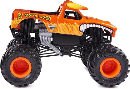 Monster Jam, Official El Toro Loco Monster Truck, Collector Die-Cast Vehicle, 1:24 Scale, Kids Toys for Boys Ages 3 and up