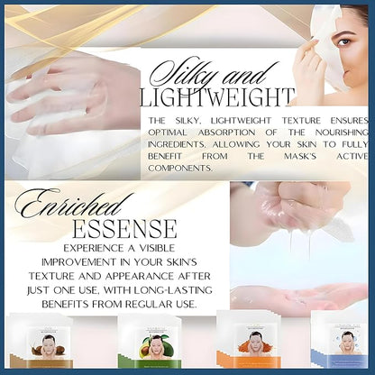Face Masks Skincare | Instant Brightening Hydrating Hyaluronic Acid Face Sheet Mask | Anti-Aging Skincare | PH Balanced for Sensitive Skin | Not Tested on Animals | Korean Skincare