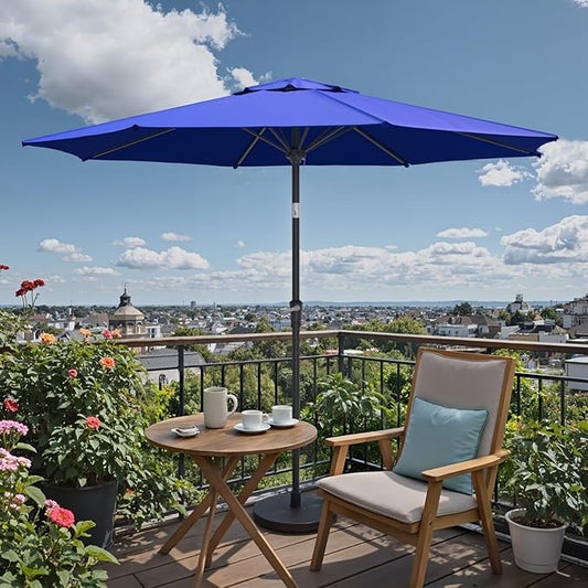 Patio Umbrellas, Pool Umbrella, Outdoor Umbrella with Push Button Tilt/Crank, Deck Umbrellas, Market Umbrela Table for Backyard, Deck, Garden, Pool