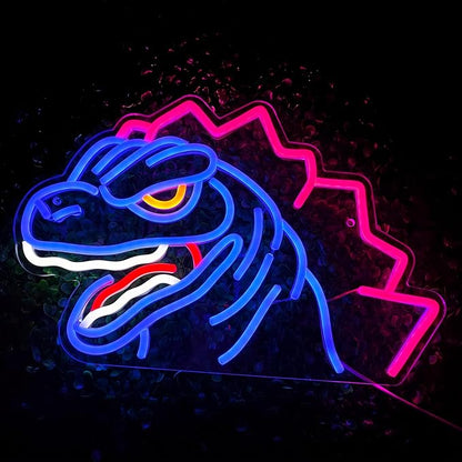 Atomic Lizard Neon Sign, King of the Monsters Neon Light, Kaiju Monster Wall Art, Sci-Fi Decor, Pop Culture Gift