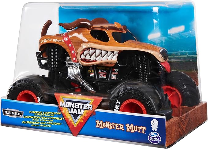 Monster Jam, Official Monster Mutt Monster Truck, Die-Cast Vehicle, 1:24 Scale