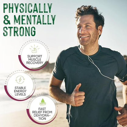 Electrolytes Powder Plus (50 Servings) Grape Electrolyte Powder Zero Calorie Keto, 0 Sugar, No Maltodextrin,1000mg Potassium,120mg Calcium,120mg Magnesium, Hydration Powder
