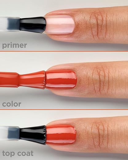 Sally Hansen Miracle Gel Nail Polish Shiny Top Coat Miracle Gel Color Grip Primer, 0.5 fl oz