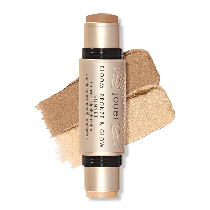 Jouer Bloom, Bronze & Glow Bronzer + Highlighter Formula, Sunset