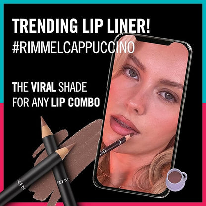 Rimmel Lasting Finish 8HR Soft Lip Liner Pencil - Vibrant, Blendable Formula to Lock Lipstick in Place for 8 Hours - 850 Underground, .04oz
