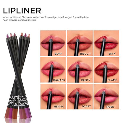 K7L Rustic Brown Lip Crayon (Vegan) - Waterproof and Smudge-Proof Toast
