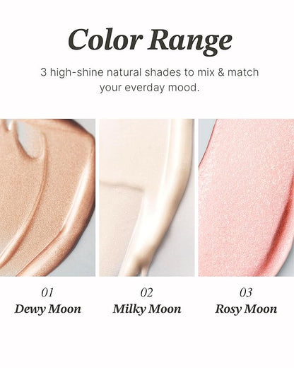 Glint Stick Highlighter (Milky Moon, 0.) - Multi-Use Blendable Color. 24oz