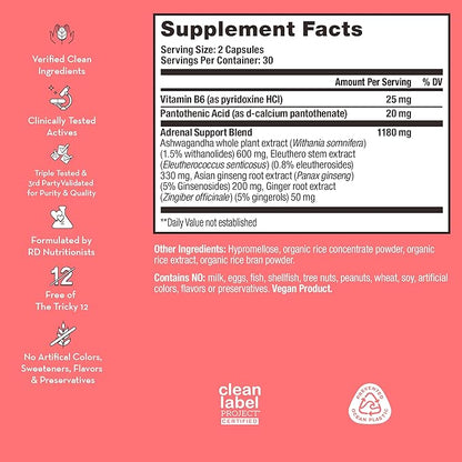 HUM Uber Energy - Adrenal & Energy Support Supplement with Ashwagandha Root & B Vitamins - Designed for Stress Relief & Adrenal Fatigue (60-Count)