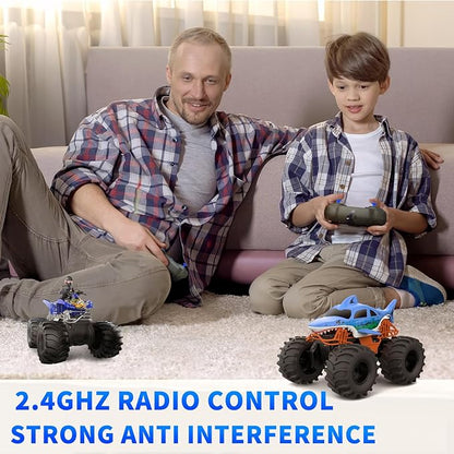 Shark RC Monster Truck for Kids, 1:16 Scale 4WD Shark Monster Car Toys, 2.4GHz All Terrain Amphibious Remote Control Car for Boys and Girls Ages 6-12+