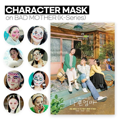 Epielle Animal Character Sheet Masks | Korean Spa Masks for All Skin Types | Face Mask, Spa Gifts, Birthday Party Gifts, Girls' Night, Skincare Party | Assorted 6 Pack | Korean Skincare