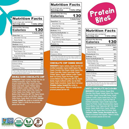 Bhu Foods Keto Bites, Best Sellers Variety Pack, Chocolate Chip, Dark Chocolate, Macadamia Cookie Dough, Organic Snacks for Adults, Individually Wrapped (3 Pack)