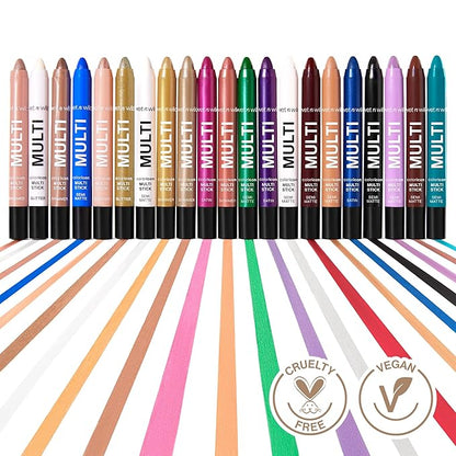 wet n wild Color Icon Cream Eyeliner Eyeshadow Multi-Stick, Moisturizing, Nourishing Velvety Cream-to-Powder Buildable & Blendable Formula, Cruelty-Free & Vegan - Nudie Culture
