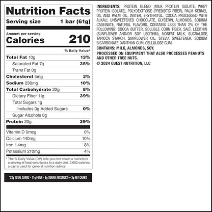 Quest Nutrition Overload Protein Bars, Chocolate Explosion, 20g Protein, 1g Sugar, 3g Net Carbs, Gluten Free, 12 Count