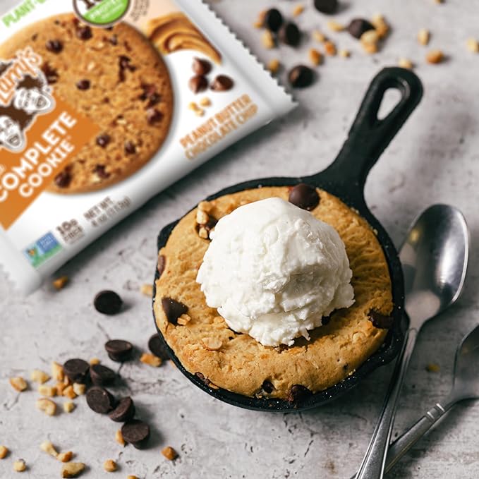 Lenny & Larry's The Complete Cookie, Peanut Butter Chocolate Chip, Soft Baked, 16g Plant Protein, Vegan, Non-GMO, 4 Ounce Cookie (Pack of 12)